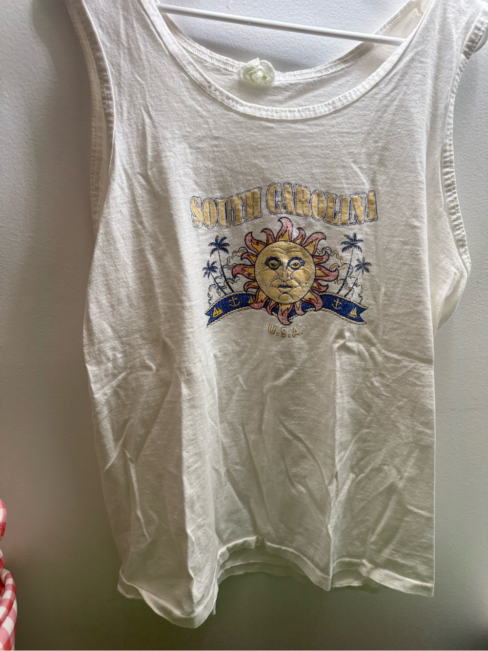 South Carolina Sun Graphic White Tank